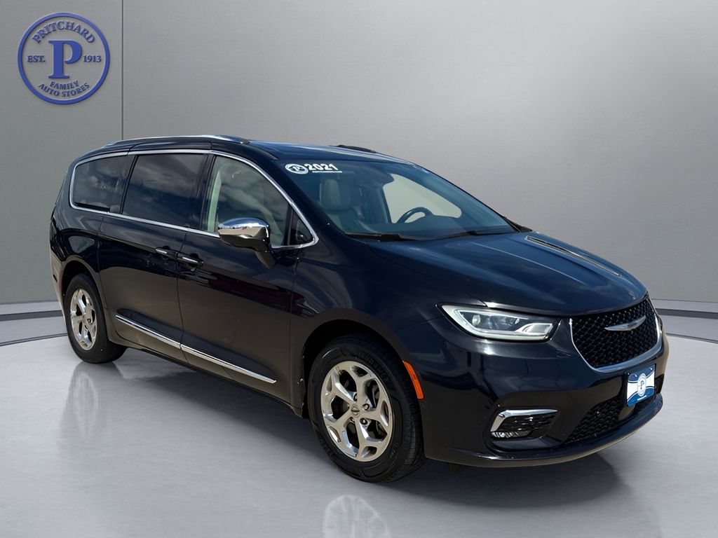 Brilliant Black Crystal Pearlcoat 2021 Chrysler Pacifica Limited AWD Minivan All-Wheel Drive 9-Speed Automatic