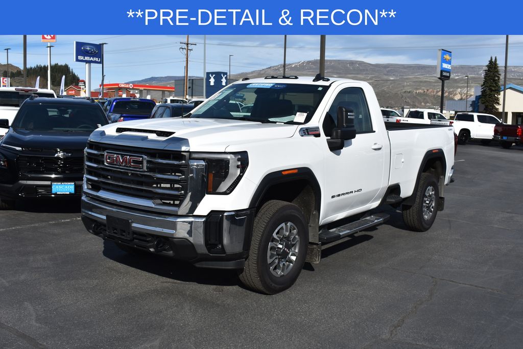 Summit White 2024 GMC Sierra 3500HD SLE Regular Cab LB 4WD Pickup Truck Four-Wheel Drive Automatic