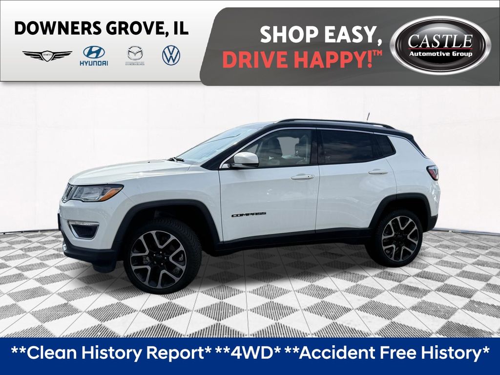 White Clearcoat 2018 Jeep Compass Limited 4WD SUV / Crossover Four-Wheel Drive 9-Speed Automatic