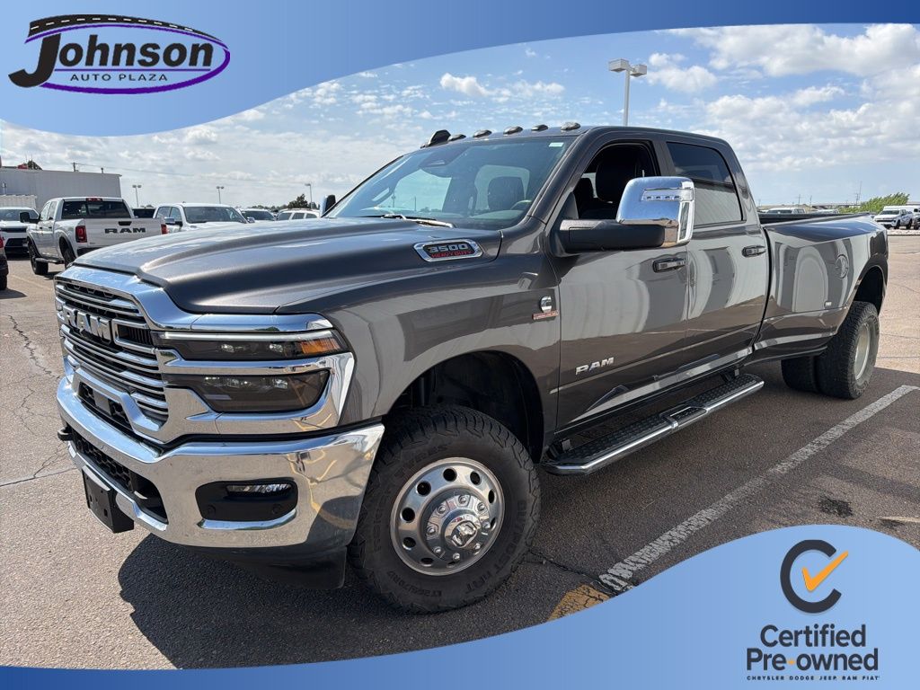 Gray (Granite Crystal Metallic Clearcoat) 2025 RAM 3500 Laramie Crew Cab LB DRW 4WD Pickup Truck Four-Wheel Drive 8-Speed Automatic