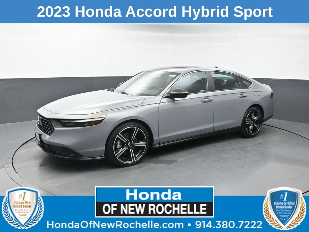 Urban Gray Pearl 2023 Honda Accord Hybrid Sedan Front-Wheel Drive Continuously Variable Transmission