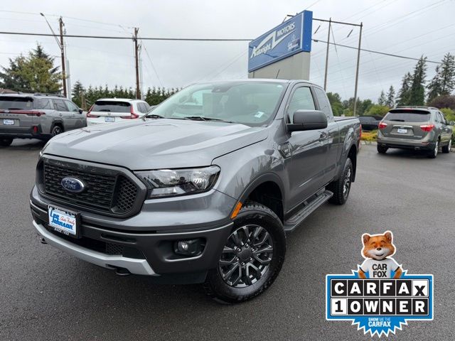 Gray Metallic 2021 Ford Ranger XLT SuperCab 4WD Pickup Truck Four-Wheel Drive Automatic