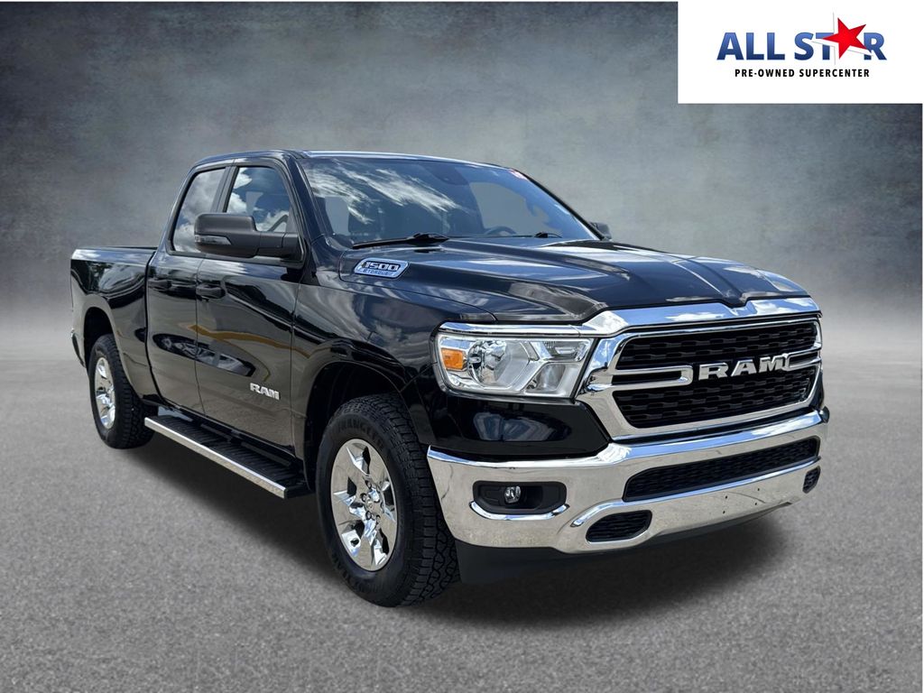 Diamond Black Crystal Pearlcoat 2023 RAM 1500 Pickup Truck Four-Wheel Drive 8-Speed Automatic