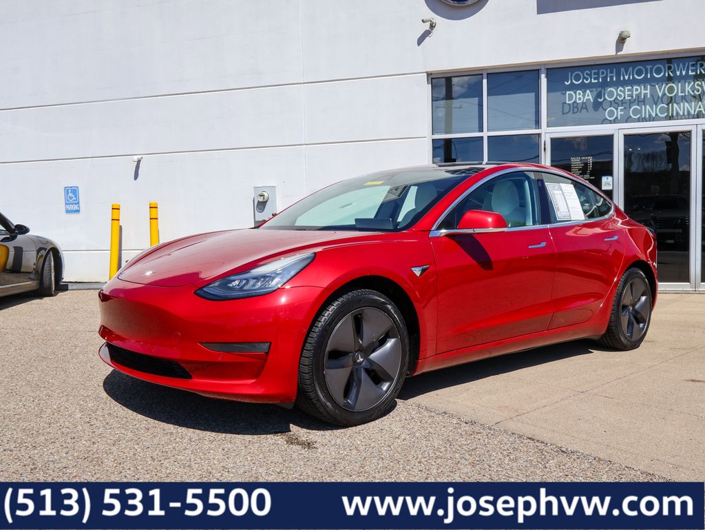 Red Multi-Coat 2018 Tesla Model 3 Long Range AWD Sedan All-Wheel Drive 1-Speed Automatic