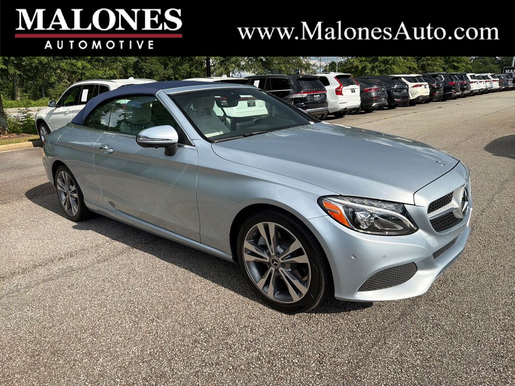Diamond Silver Metallic 2017 Mercedes-Benz C-Class Convertible Rear-Wheel Drive 9-Speed Automatic