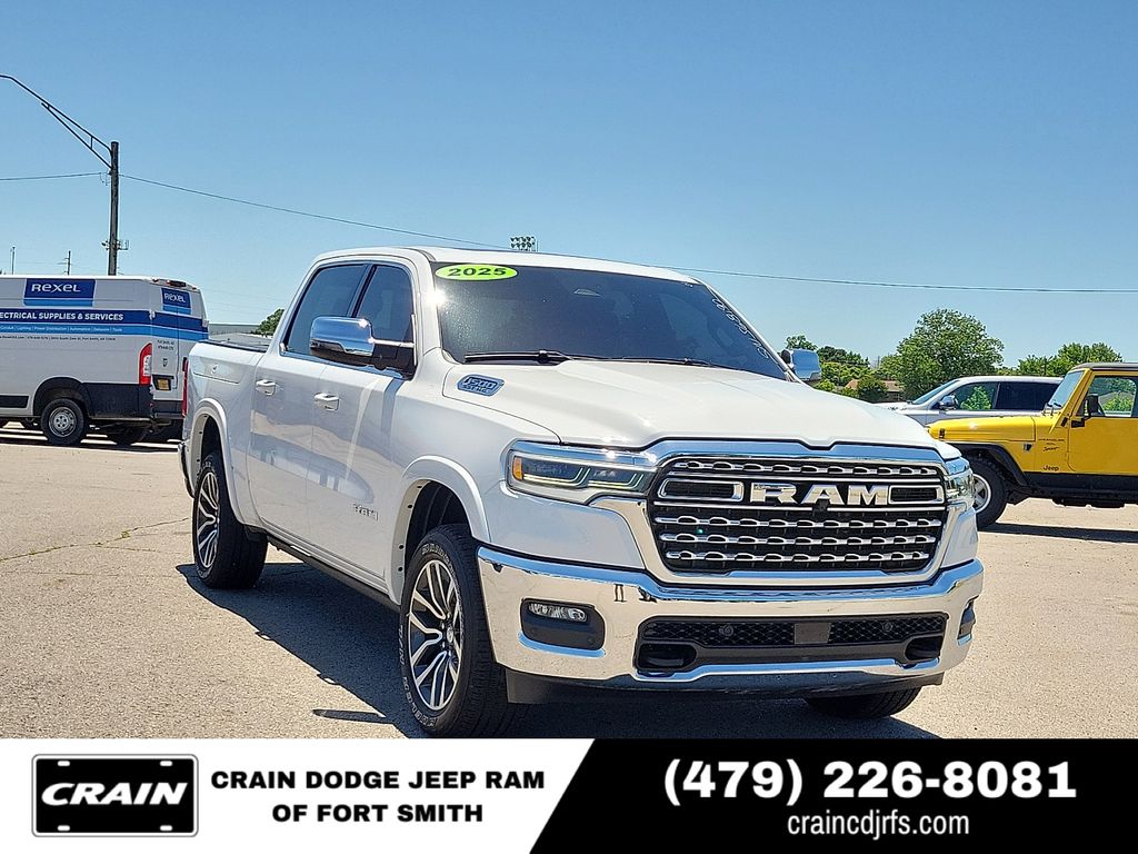Bright White Clearcoat 2025 RAM 1500 Pickup Truck Four-Wheel Drive 8-Speed Automatic