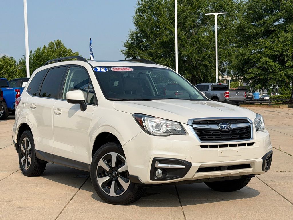 Crystal White Pearl 2018 Subaru Forester SUV / Crossover All-Wheel Drive Continuously Variable Transmission