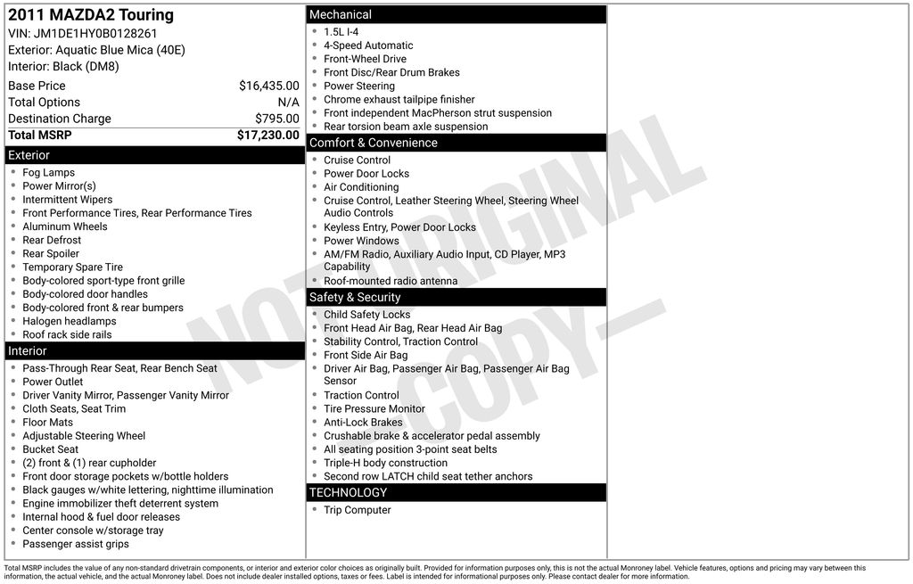 2011 Mazda Mazda2 Touring 5-Door Auto's photo