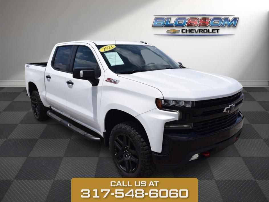 Summit White 2021 Chevrolet Silverado 1500 Pickup Truck Four-Wheel Drive Automatic