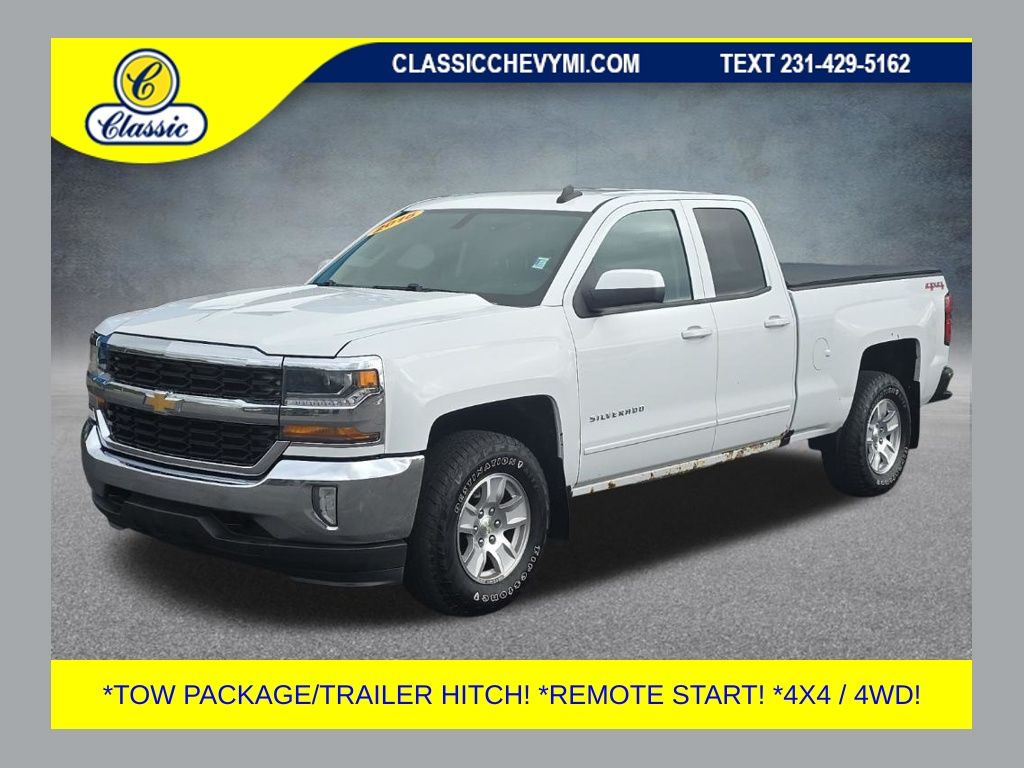 Summit White 2016 Chevrolet Silverado 1500 LT Double Cab 4WD Pickup Truck Four-Wheel Drive 6-Speed Automatic Overdrive