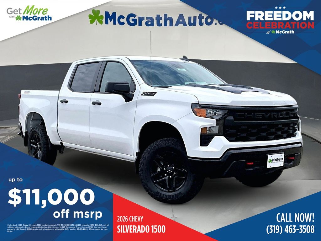 Summit White 2026 Chevrolet Silverado 1500 Pickup Truck Four-Wheel Drive Automatic