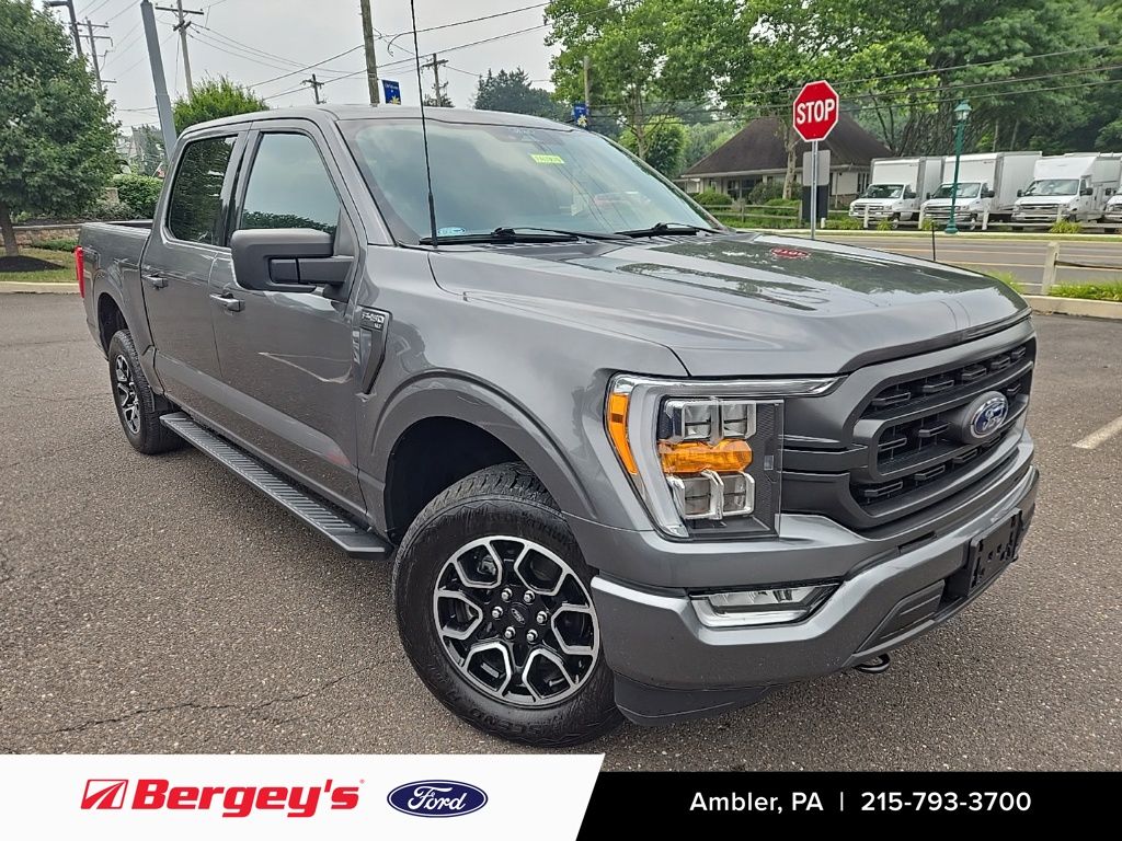 Gray Metallic 2022 Ford F-150 Pickup Truck Four-Wheel Drive Automatic