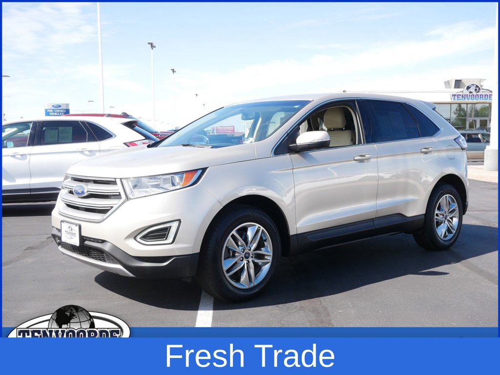 White Gold Metallic 2018 Ford Edge SUV / Crossover All-Wheel Drive 6-Speed Automatic