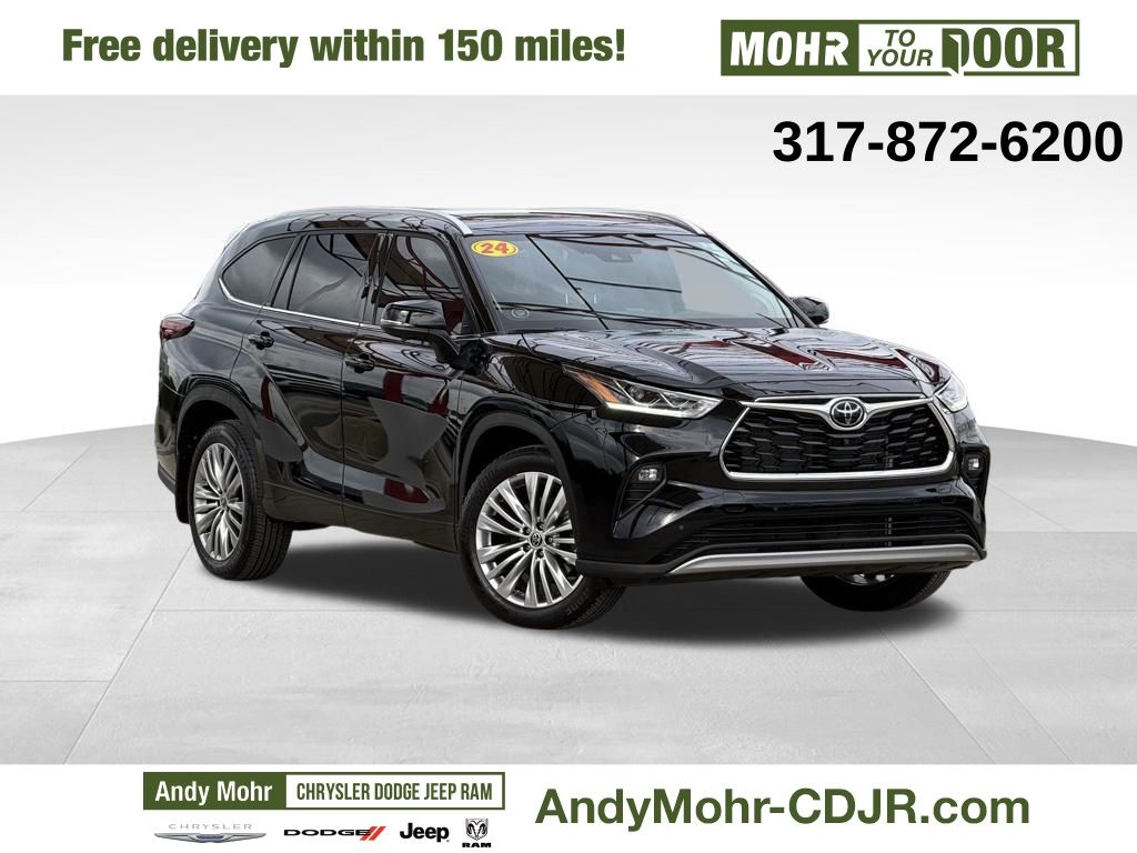 Midnight Black Metallic 2024 Toyota Highlander Platinum AWD SUV / Crossover All-Wheel Drive 8-Speed Automatic