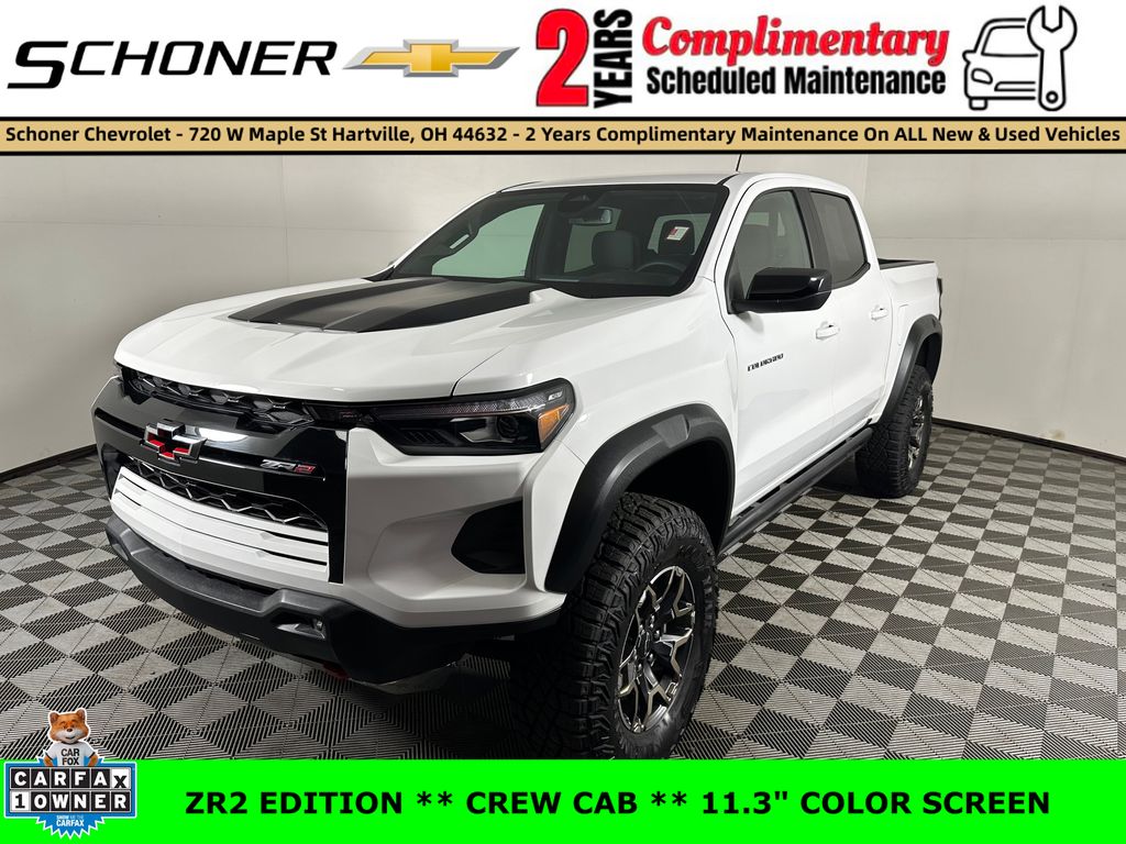 Summit White 2024 Chevrolet Colorado ZR2 Crew Cab 4WD Pickup Truck Four-Wheel Drive 8-Speed Automatic