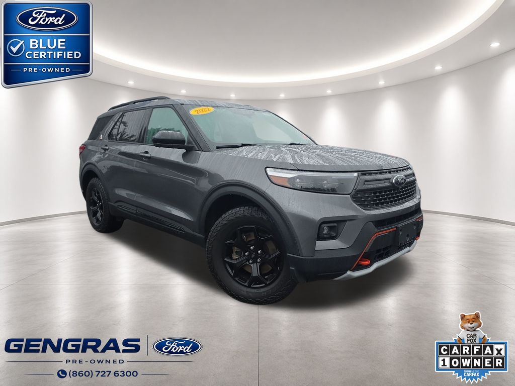 Gray Metallic 2022 Ford Explorer SUV / Crossover All-Wheel Drive Automatic