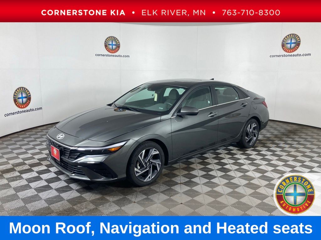 Amazon Gray 2025 Hyundai Elantra Sedan Front-Wheel Drive Continuously Variable Transmission