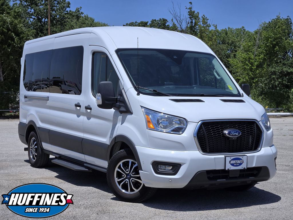 Oxford White 2022 Ford Transit Passenger Van Rear-Wheel Drive