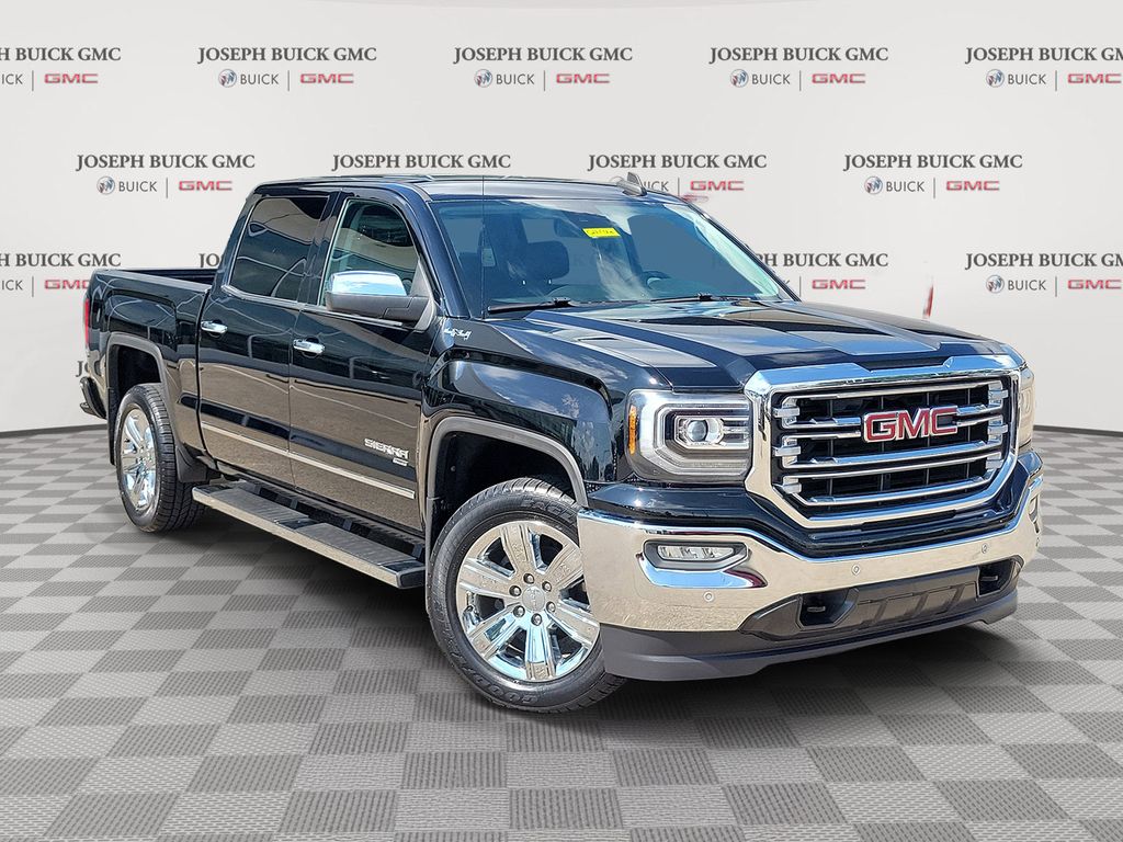 Onyx Black 2018 GMC Sierra 1500 SLT Crew Cab 4WD Pickup Truck Four-Wheel Drive 8-Speed Automatic