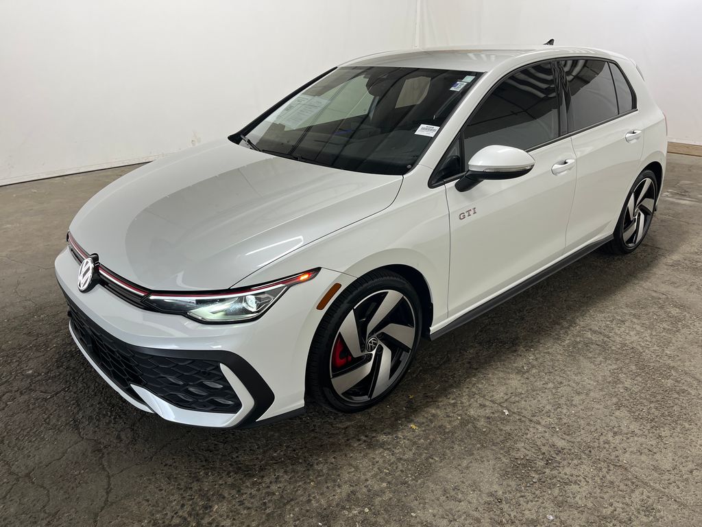 Opal White Pearl 2025 Volkswagen Golf GTI Hatchback Front-Wheel Drive 7-Speed Dual Clutch