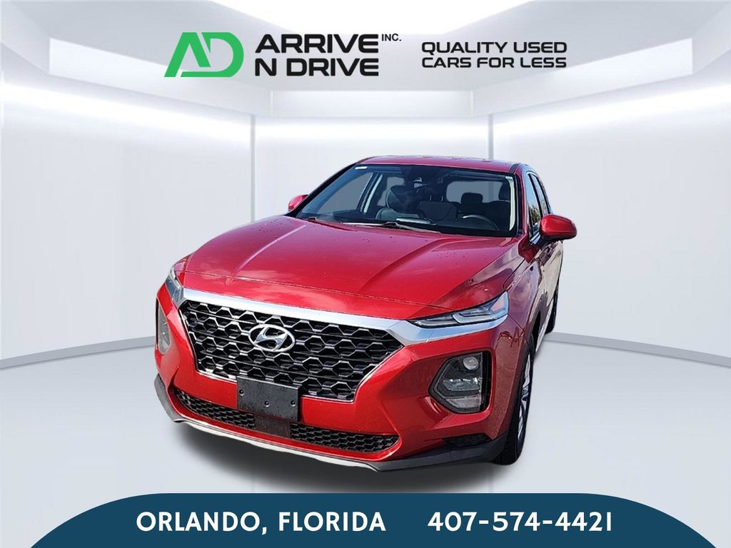 Scarlet Red 2019 Hyundai Santa Fe SUV / Crossover Front-Wheel Drive 8-Speed Automatic