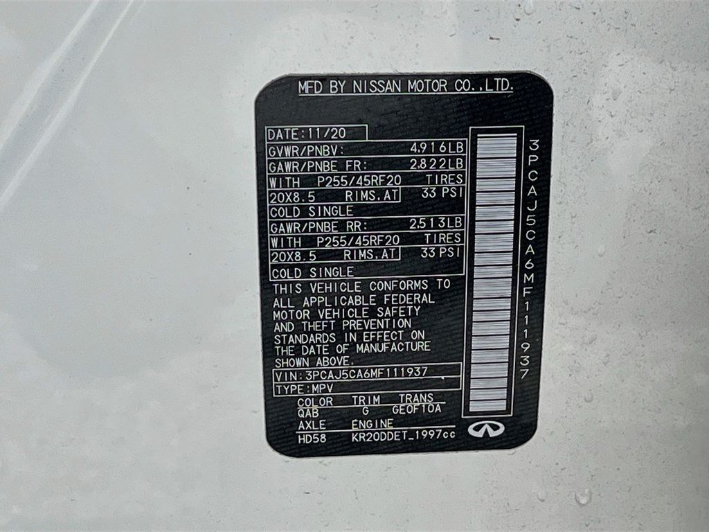 2021 INFINITI QX50 Sensory White at Toyota of Victoria