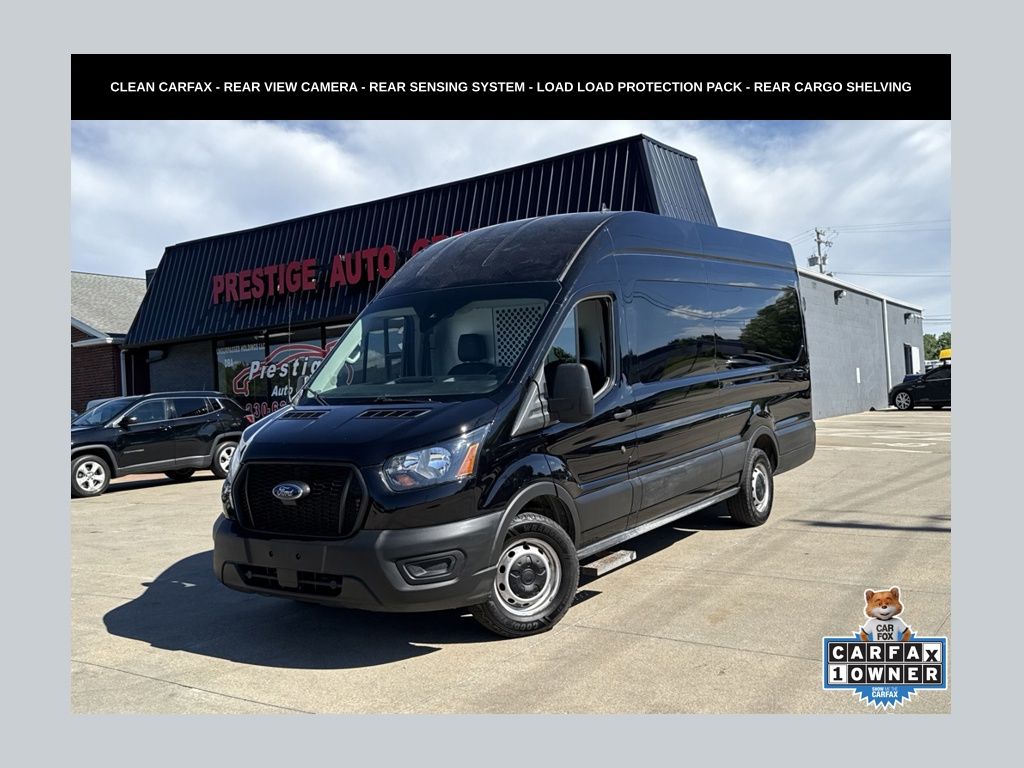 Agate Black Metallic 2022 Ford Transit Cargo 250 High Roof Extended LB RWD Van Rear-Wheel Drive 