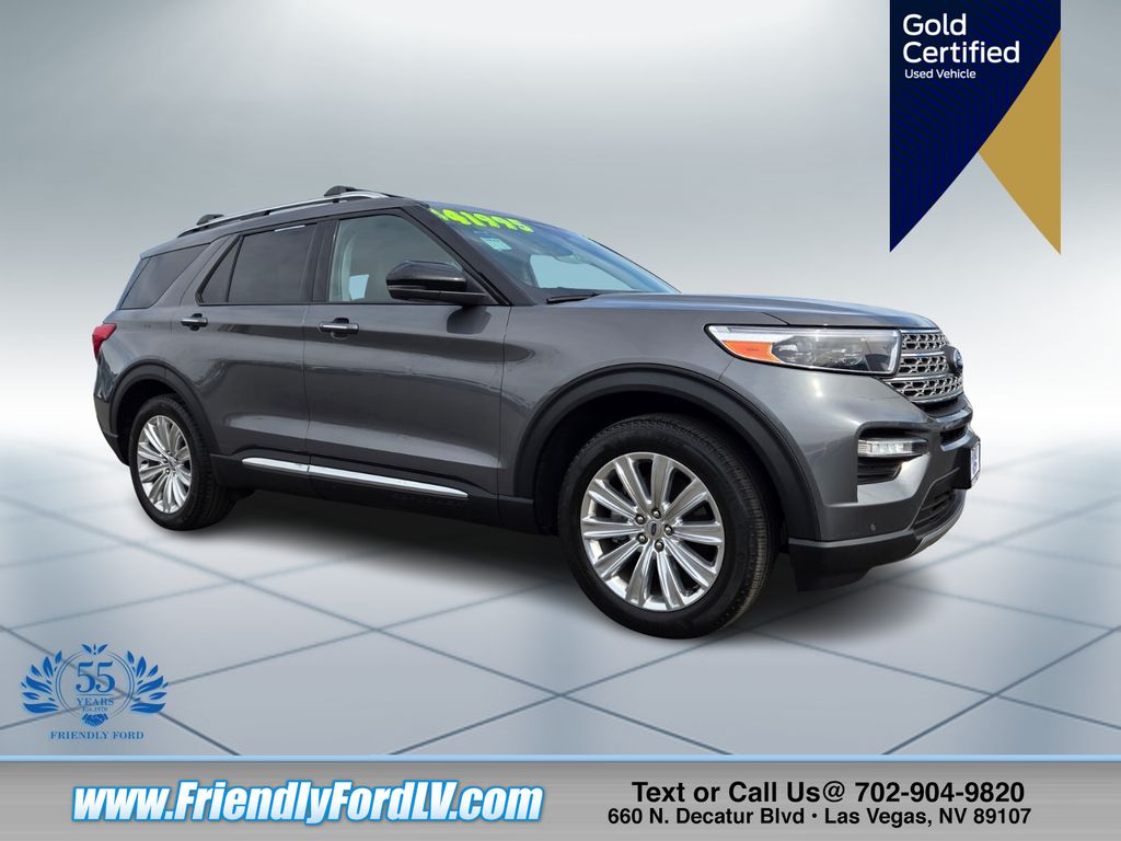 Carbonized Gray Metallic 2023 Ford Explorer Hybrid Limited RWD SUV / Crossover Rear-Wheel Drive Automatic