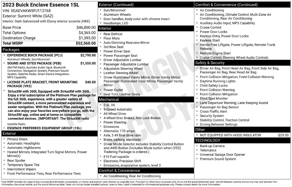 2023 Buick Enclave Essence White at Auto Express Mitsubishi