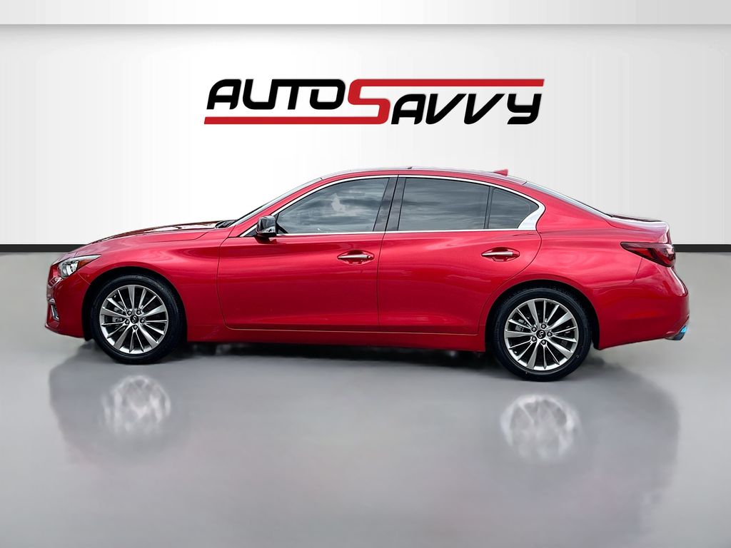 2023 INFINITI Q50 LUXE Red at AutoSavvy Houston Northwest