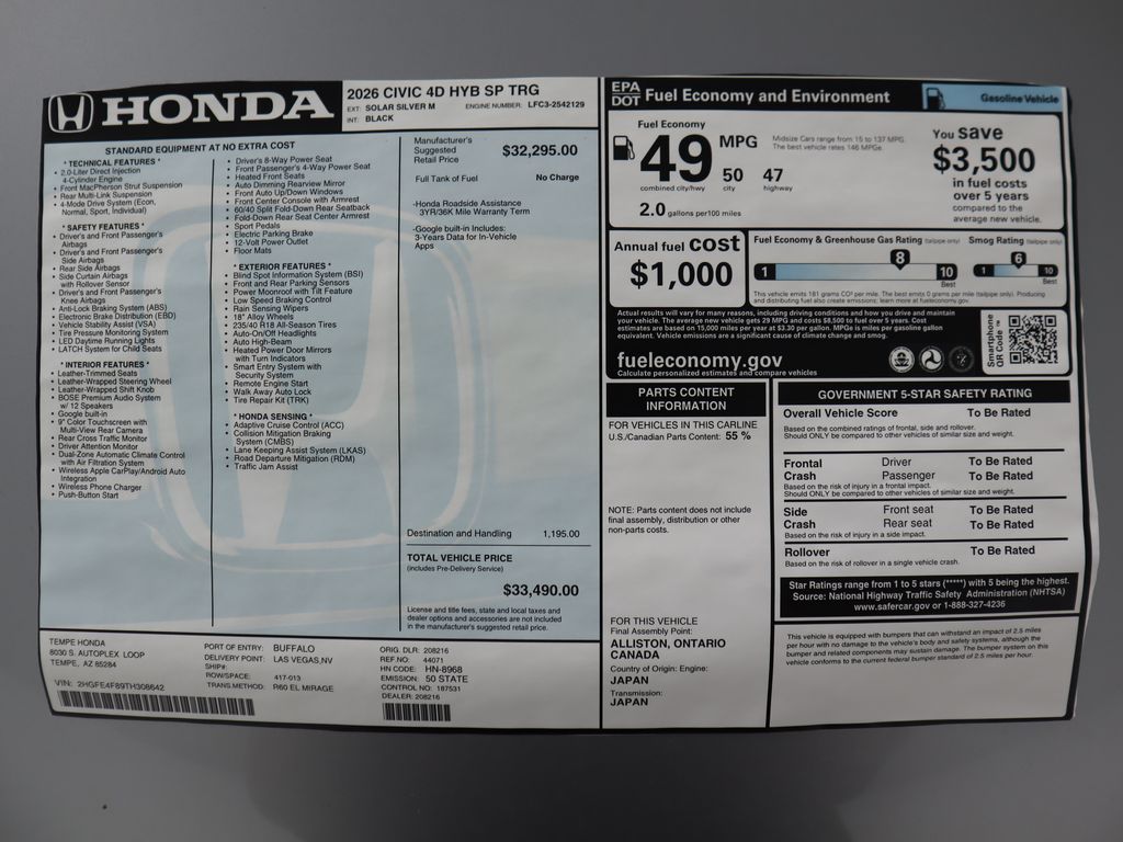 Thumbnail: 2026 Honda Civic - 9