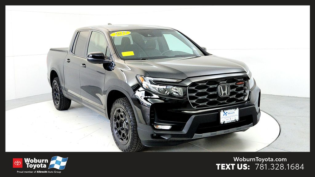 Crystal Black Pearl 2025 Honda Ridgeline Pickup Truck All-Wheel Drive 9-Speed Automatic