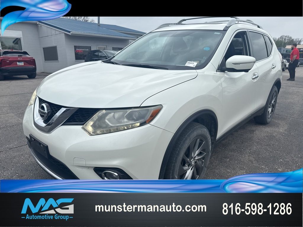 Pearl White 2015 Nissan Rogue SL AWD SUV / Crossover All-Wheel Drive Continuously Variable Transmission