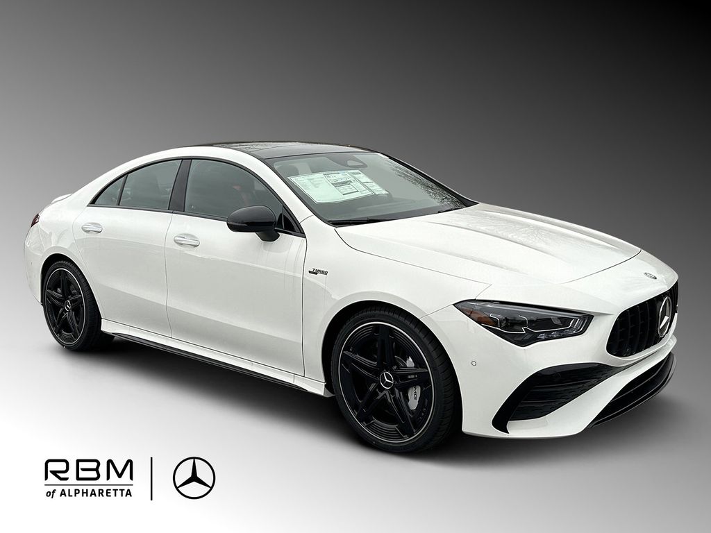 White 2026 Mercedes-Benz CLA AMG CLA 35 4MATIC Coupe All-Wheel Drive 8-Speed Automatic