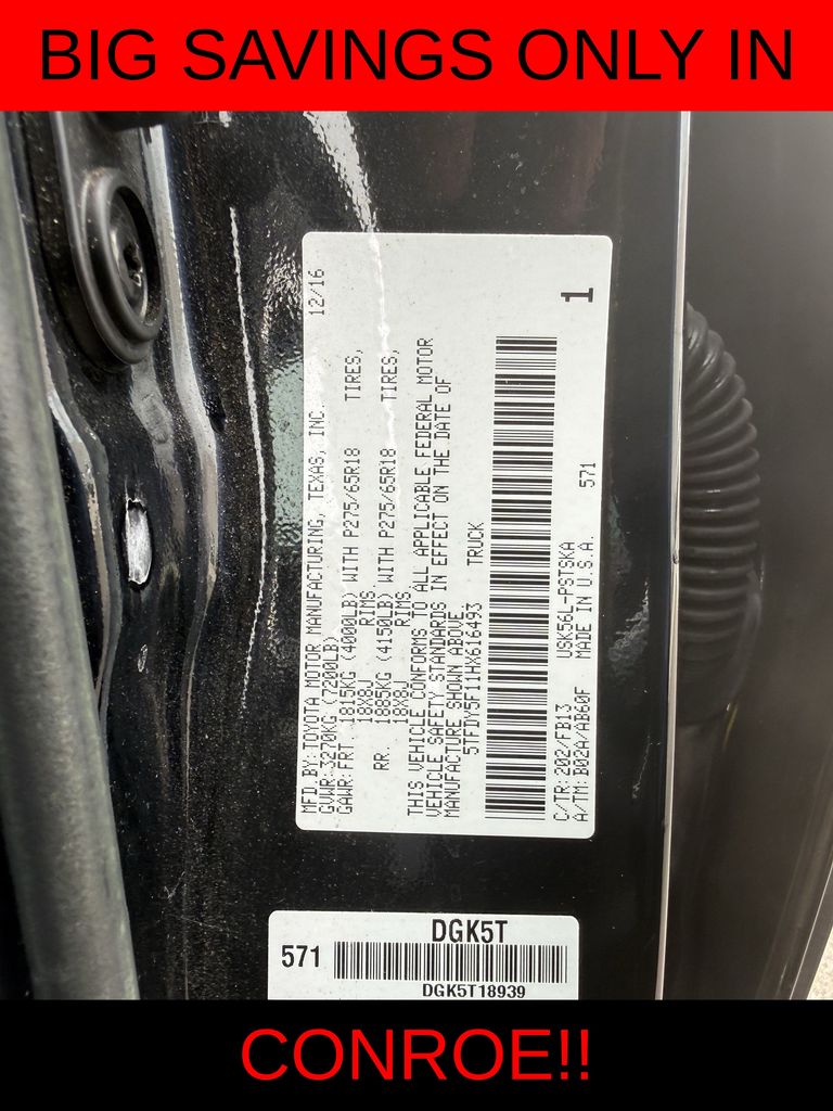 2017 Toyota Tundra SR5 Black at Big Star Chrysler Jeep Dodge Ram 