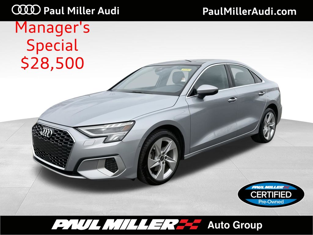 Florett Silver Metallic 2023 Audi A3 40 TFSI quattro Premium AWD Sedan All-Wheel Drive 7-Speed Automatic