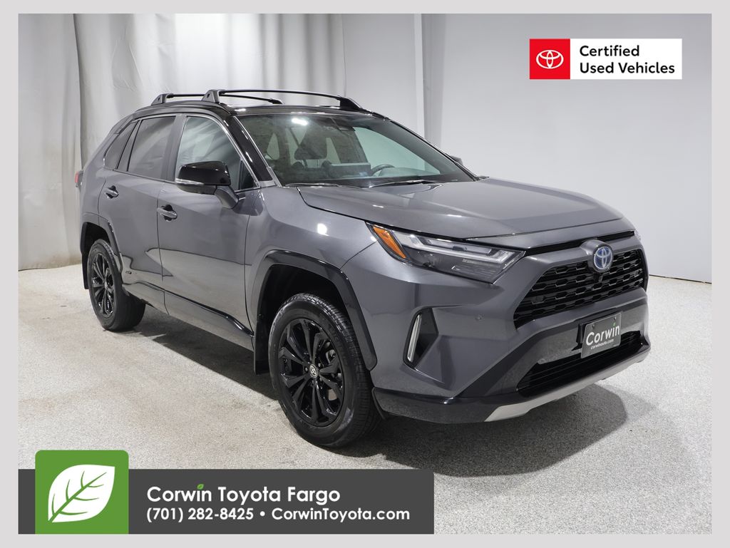 Magnetic Gray Metallic/Midnight Black Metallic 2024 Toyota RAV4 Hybrid SUV / Crossover All-Wheel Drive Continuously Variable Transmission