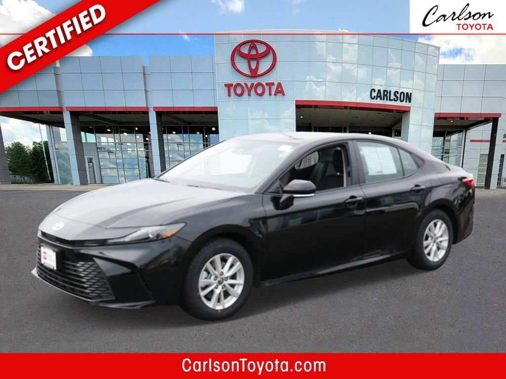 Midnight Black Metallic 2025 Toyota Camry LE FWD Sedan Front-Wheel Drive Continuously Variable Transmission