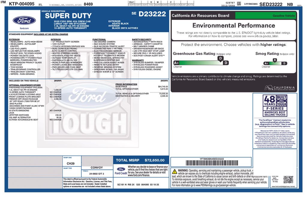 Certified Used 2025 Black Ford Lariat image 2