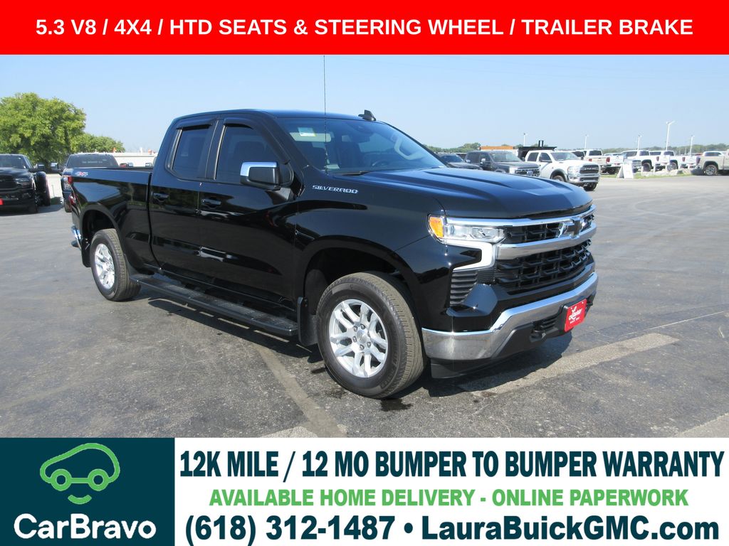 Black 2023 Chevrolet Silverado 1500 Pickup Truck Four-Wheel Drive Automatic