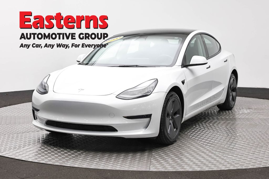 White 2023 Tesla Model 3 RWD Sedan Rear-Wheel Drive 1-Speed Automatic