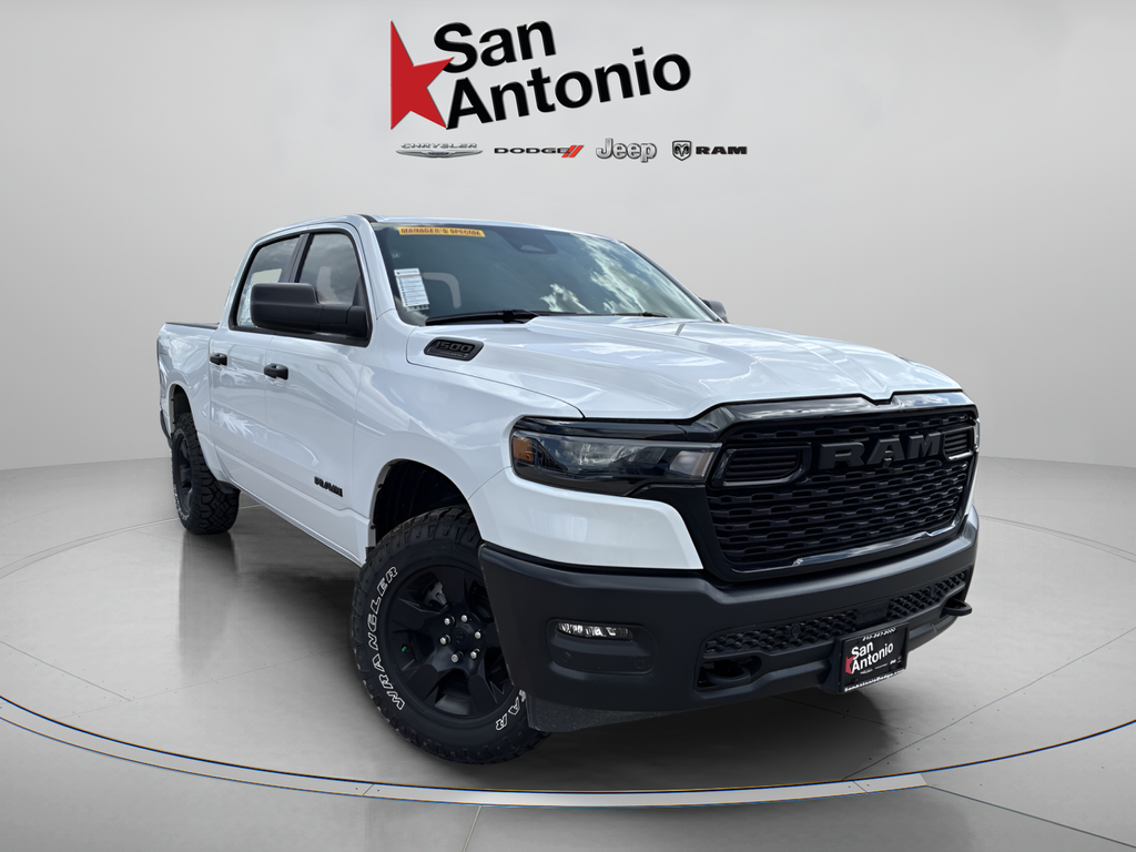 Bright White Clearcoat 2026 RAM 1500 Tradesman Crew Cab 4WD Pickup Truck Four-Wheel Drive 8-Speed Automatic