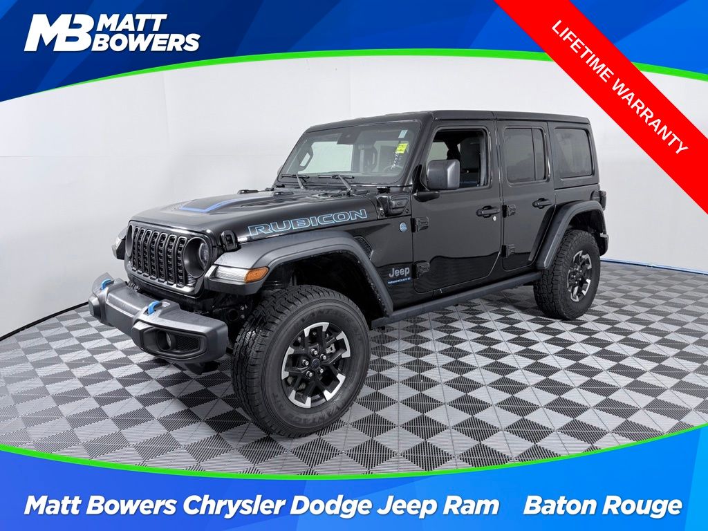 Black Clearcoat 2024 Jeep Wrangler 4xe Rubicon 4WD SUV / Crossover Four-Wheel Drive 8-Speed Automatic