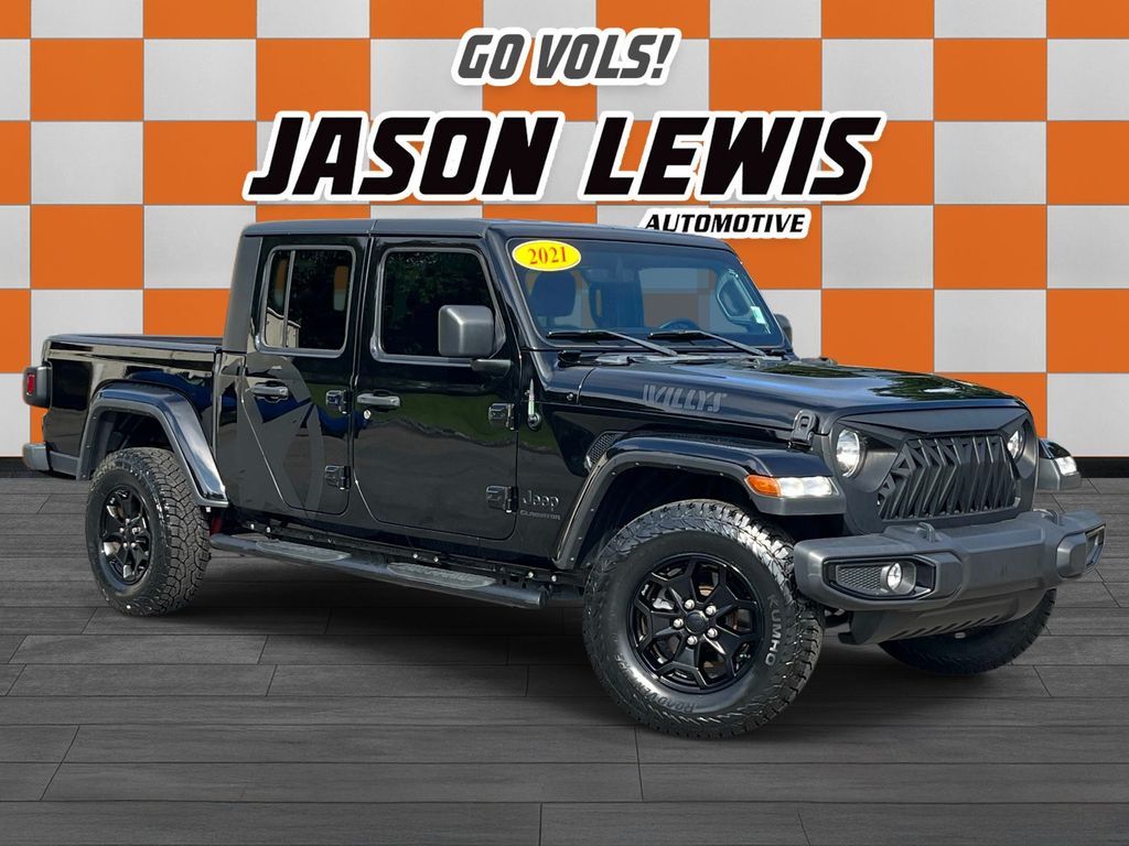 Black Clearcoat 2021 Jeep Gladiator Pickup Truck Four-Wheel Drive 6-Speed Manual