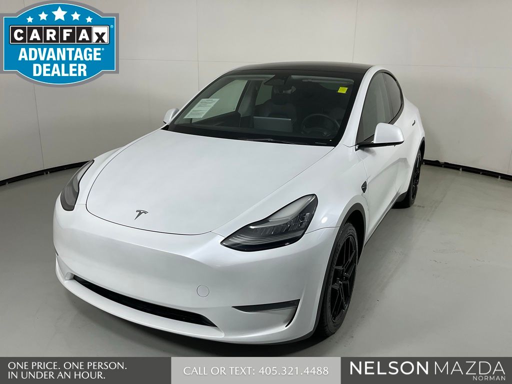 Pearl White Multi-Coat 2023 Tesla Model Y Long Range AWD SUV / Crossover All-Wheel Drive 1-Speed Automatic