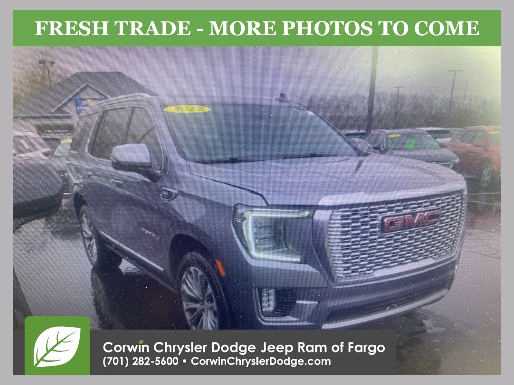 Gray (Satin Steel Metallic) 2022 GMC Yukon Denali 4WD SUV / Crossover Four-Wheel Drive Automatic