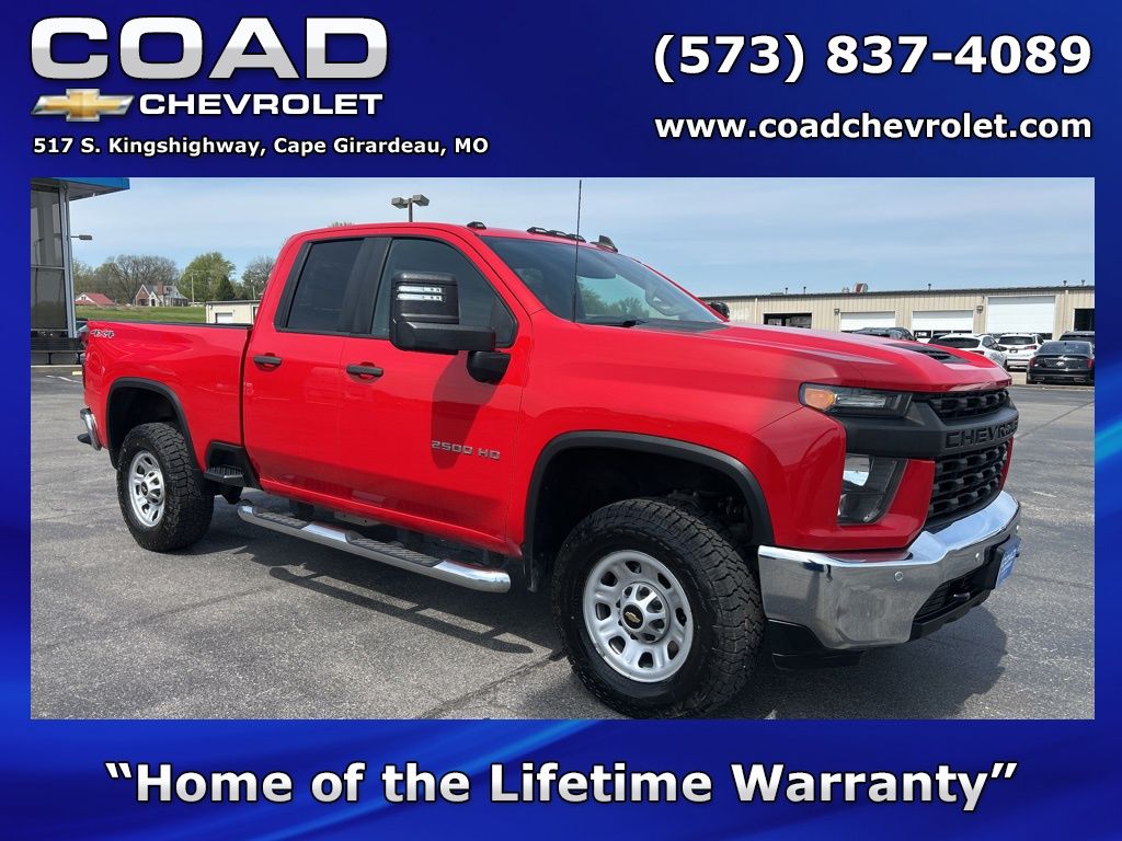 Red Hot 2020 Chevrolet Silverado 2500HD Work Truck Double Cab 4WD Pickup Truck Four-Wheel Drive 6-Speed Automatic