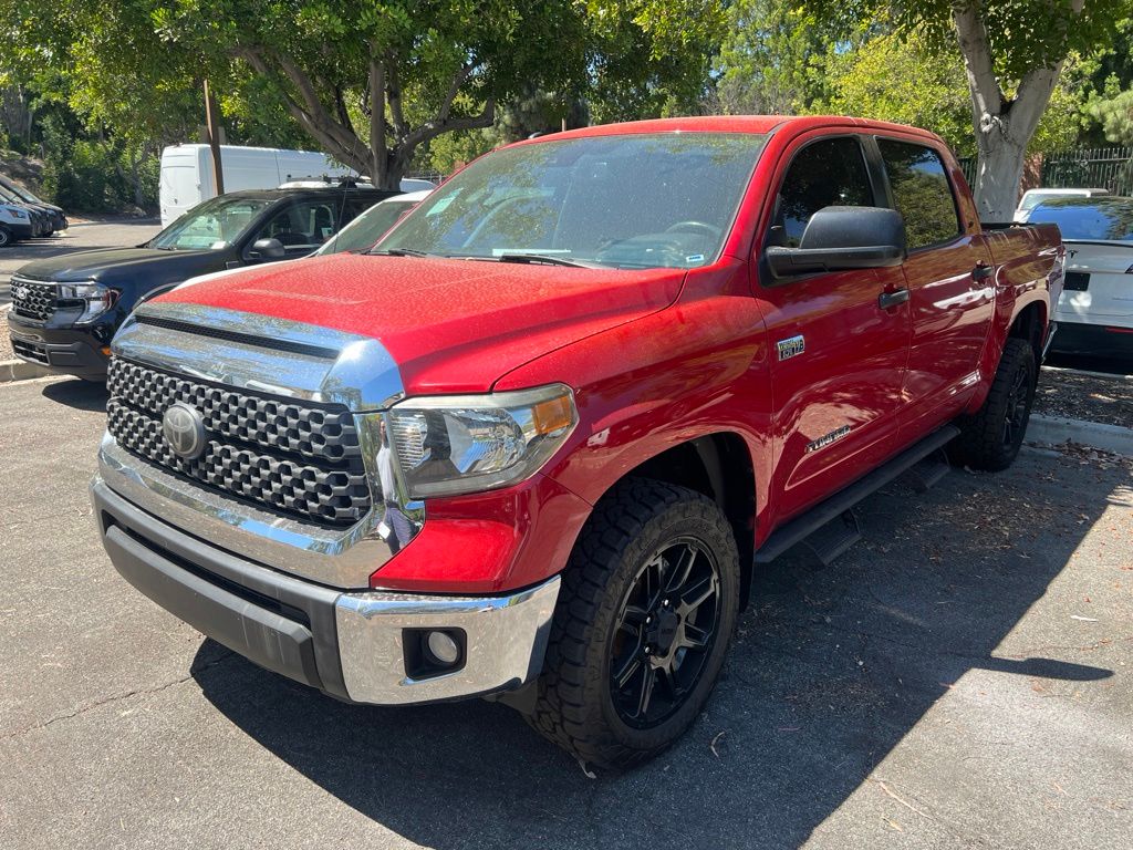 Barcelona Red Metallic 2019 Toyota Tundra SR5 CrewMax 5.7L 4WD Pickup Truck Four-Wheel Drive 6-Speed Automatic