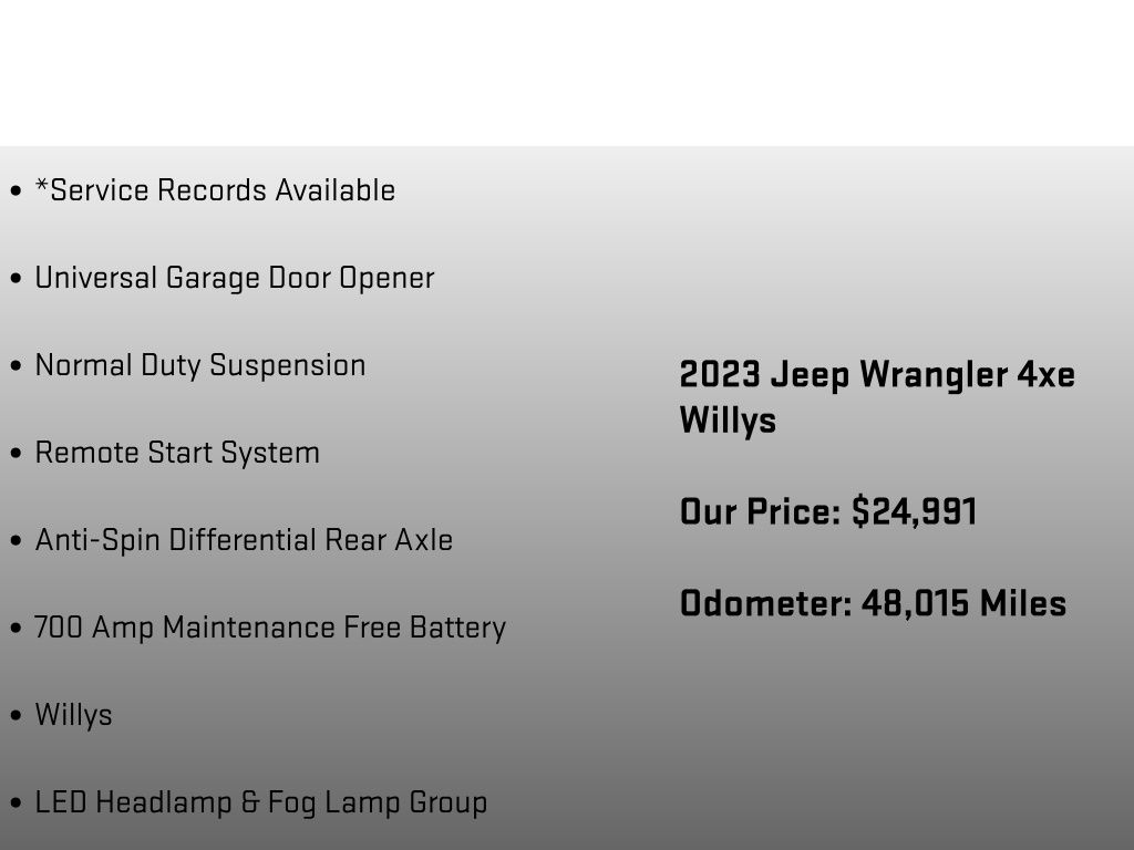 2023 Jeep Wrangler Base 4xe Gray at Auto Express Mitsubishi
