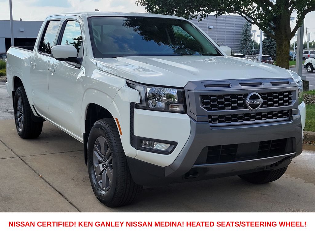 Glacier White 2025 Nissan Frontier Pickup Truck Four-Wheel Drive 9-Speed Automatic Overdrive